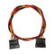 100MM Custom Wire Harness , 5 Pin Sata Power Cable ID Connectors