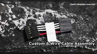 Custom 6 Wire Cable Assembly HX25402 6Y 50mm Solution