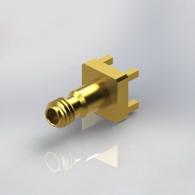 OEM Brass 1mm RF Coaxial Connector With .009" Pin 110 GHz For Mixed Tech PCB