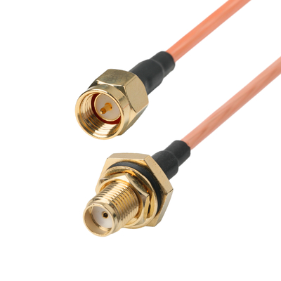 Oem / Odm Rg316 Cable Connector Sma Female Bulkhead Jack To Male Straight Plug