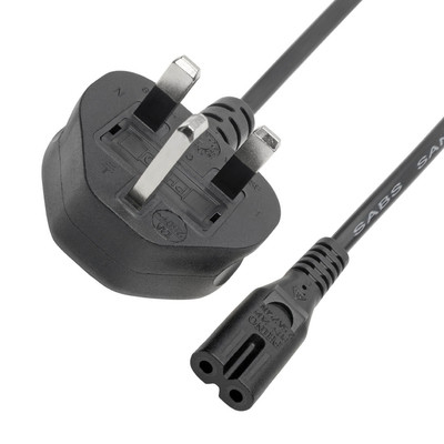 Rohs Electric Power Cable Bs1363 To C7 2.5a 6 Ft 220v  Indoor