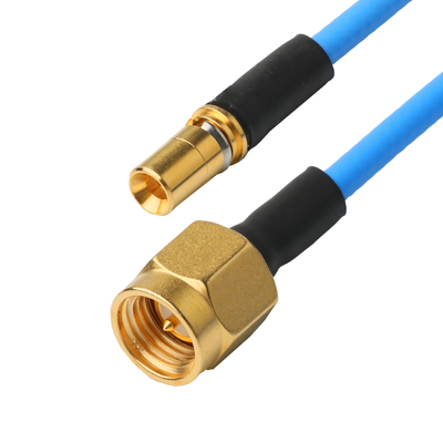 RF Low PIM Coaxial Cable Assemblies Flexible TFT-5G-402 Double Shielded With Blue FEP Jacket