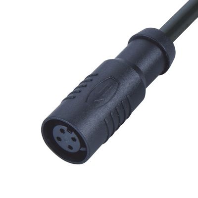 MA12F4I Circular Plug Connector , Snap in 4 Pin Round Female Connector cable