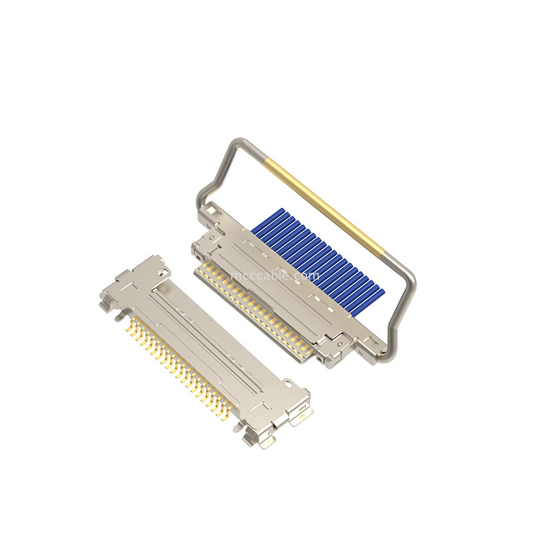 Micro Coaxial Cable 20846-040T-01 Fully-shielded with mechanical lock lvds 40 pin connector cable