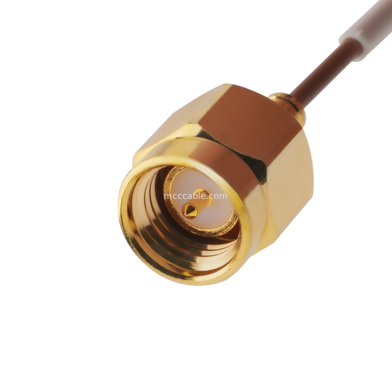 0.047 5G Semi Rigid Coax Cable Sma Male Straight Plug Te 1996771-1 To Smpm Female Jack