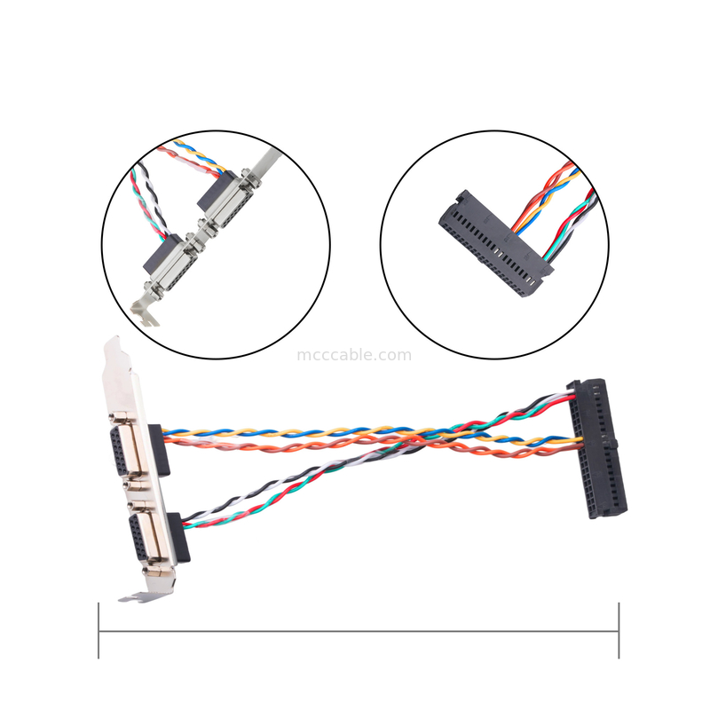 2 Pair Lvds Cable Db15 Connector Female 15 Pin 205205-2 Electrical To 40 Pin