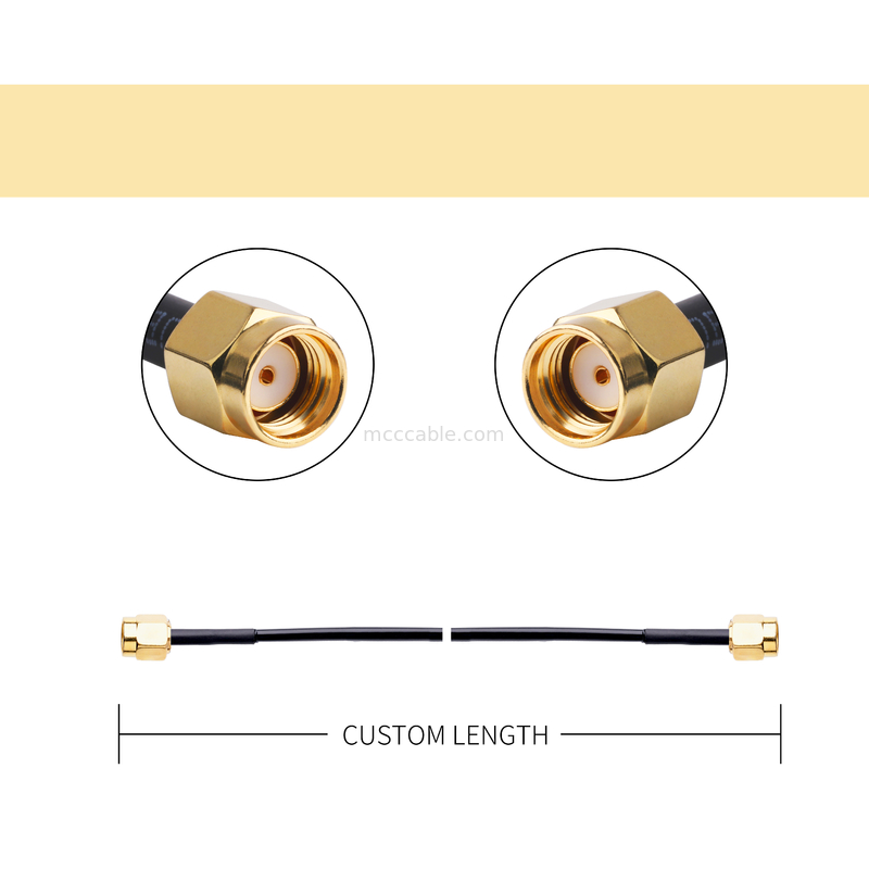 RF connector 50ohm Impedance Lmr100 Rf Coaxial Cable Black lcd lvds cable samtec high speed cable
