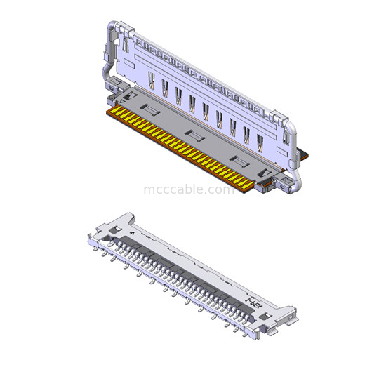 Micro Coaxial Cable 20862-040T-01 40P Horizontal mating type FPC plug connector Fully-shielded with multi-point ground