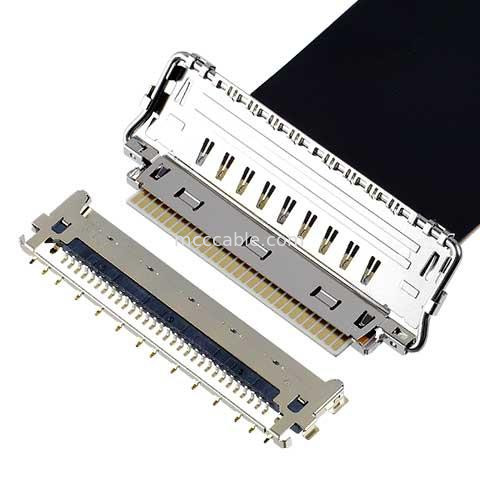 Micro Coaxial Cable 20862-040T-01 40P Horizontal mating type FPC plug connector Fully-shielded with multi-point ground