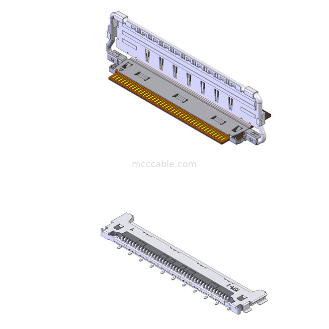20856-030T-01 0.4mm Pitch 30P Micro Coaxial Cable Assembly cable Mating Direction Horizontal