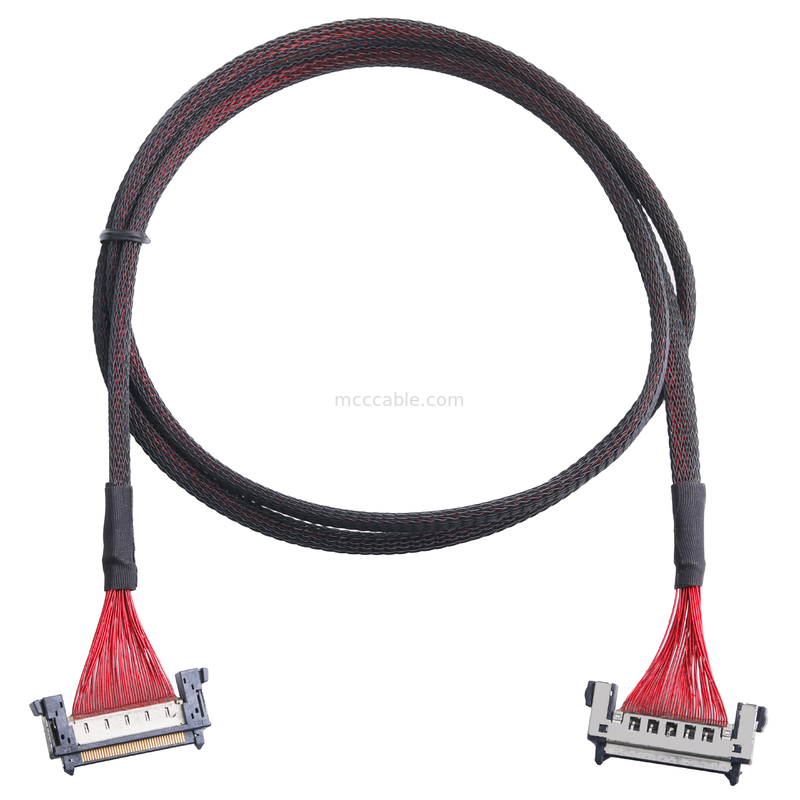 LCD Lvds Cable Assembly JAE FI-RE41CL To FI RE41CL 0.3mm Pitch Molex Wire Harness