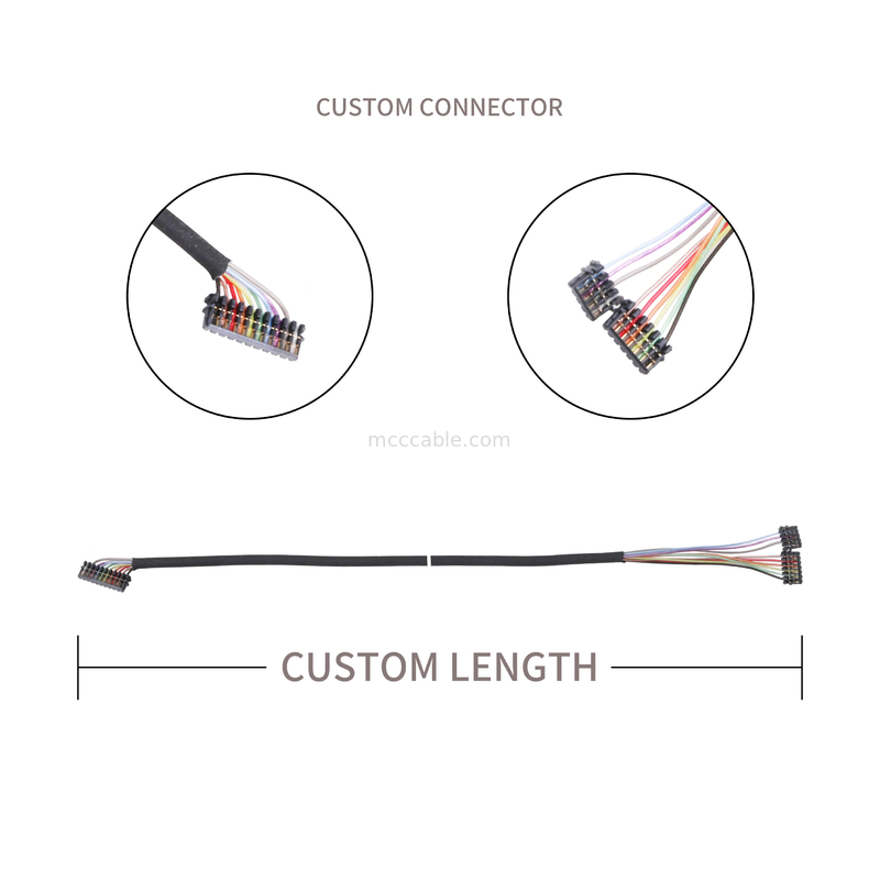 0.6 PITCH Cable Assembly JST 04XSR-36KHF 06XSR-36KHF 10XSR-36KHF Micro Coax Connectors