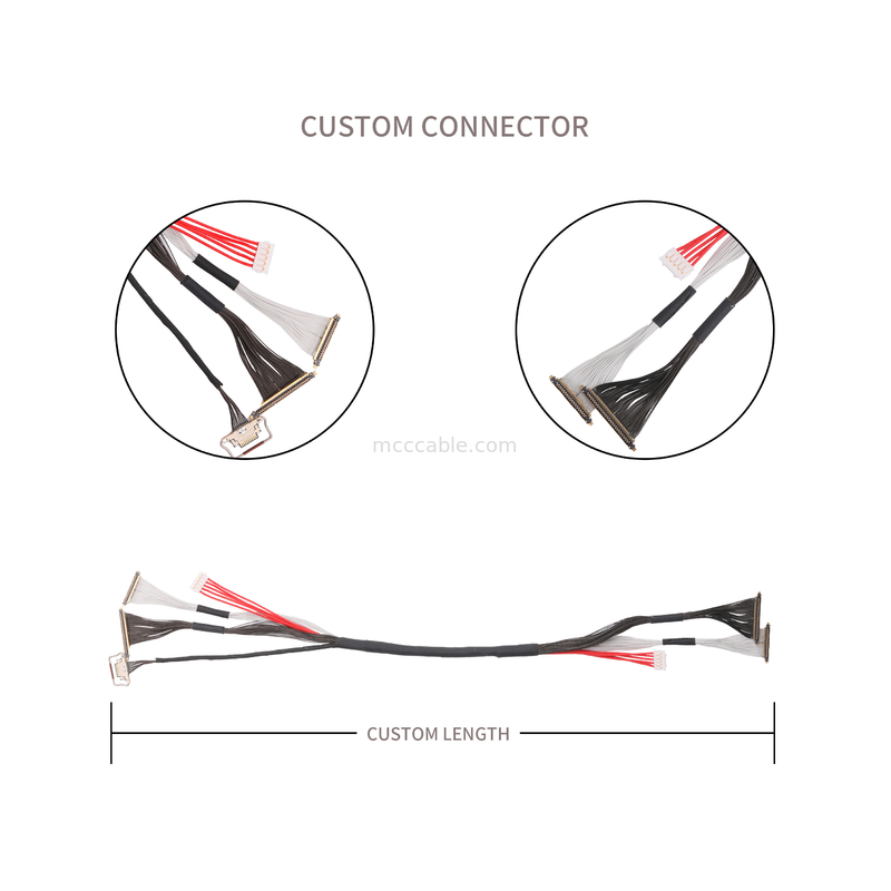 Pitch 0.25mm 20531-034T-01 To 20633-210T-02S 0.25 mm  cable customize