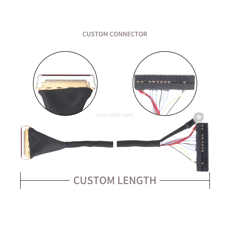 lvds edp cable Pitch 0.5mm Coaxial Cable Assembly Genuine Body Pull Ring Or Imitation