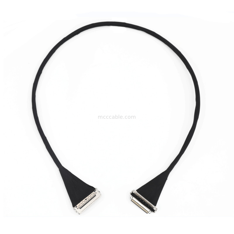 Custom 0.4 Mm Pitch  20788 20679 30pin 40pin 50pin 60pin Micro Coaxial Connector Emi Shield Lvds Cable