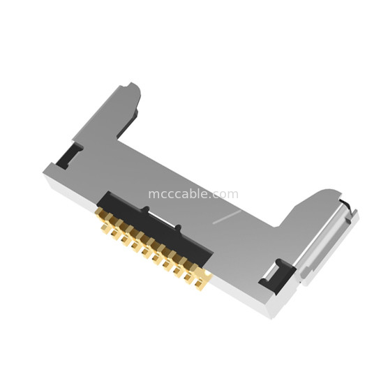 10pin Lvds Micro Coaxial Cable Assembly 20345-010T-32R 0.4 mm pitch  Horizontal mating type micro-coaxial connector