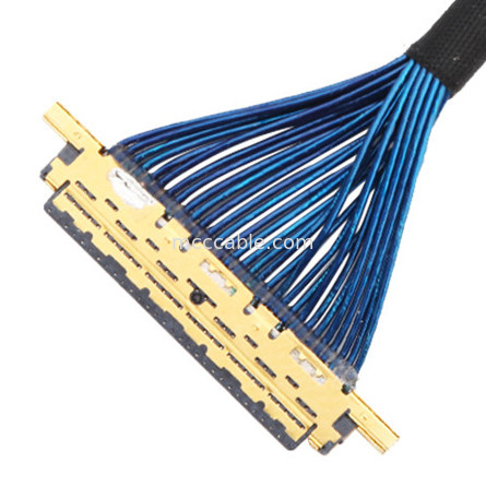 Micro Coaxial 20453-230T-03 To 20453-230T-03 Lvds Edp Cable Assembly 0.5mm Pitch