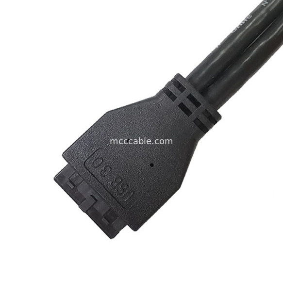 USB 3.0 Panel Mount A x2 to 20 Pin Header Motherboard Custom Wire Harness