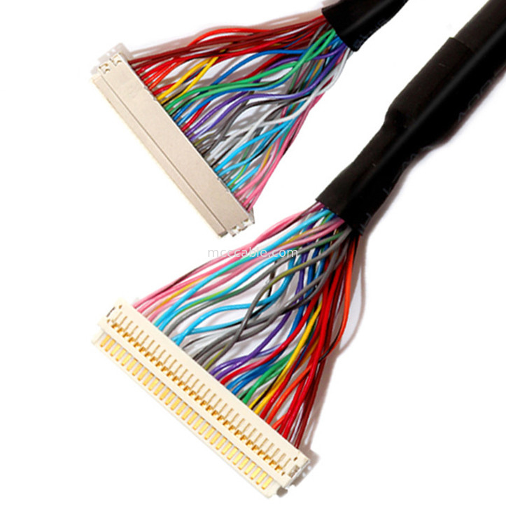 Extension  30PIN LVDS Cable Assembly ,  Df19-30s To Df19-30s  Discrete Wire Lvds Cable