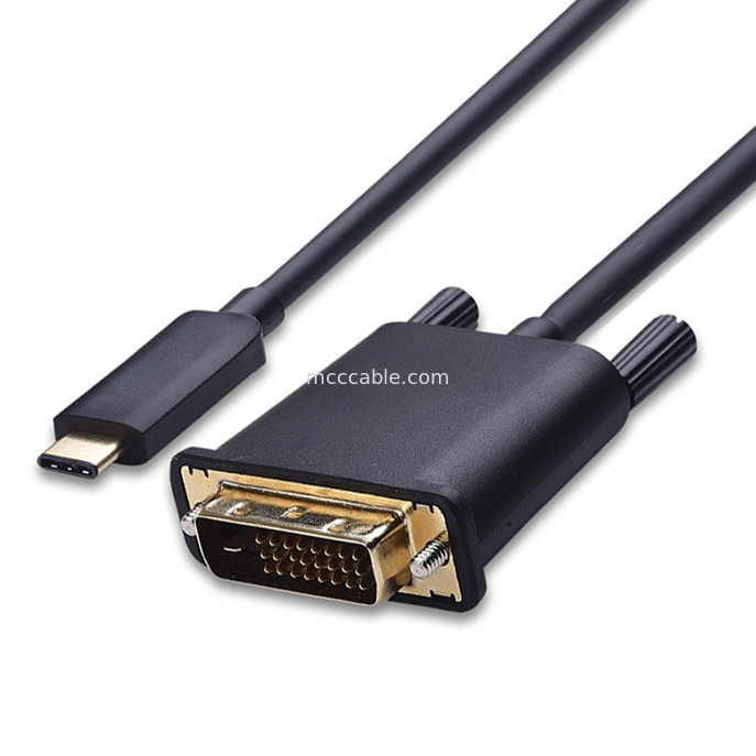 ROHS USB-C To DVI Cable LCD LVDS Cable Assembly Connector OEM / ODM