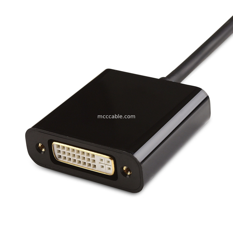OEM / ODM Lvds Cable Assembly Mini Displayport To Dvi 3 In 1 Adapter Connector