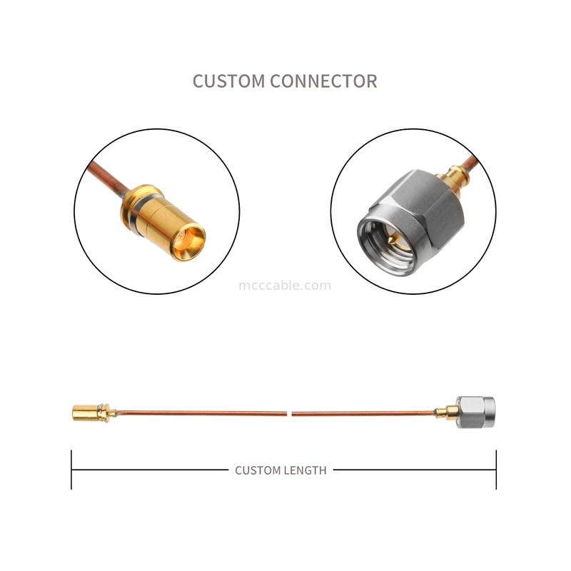 Rohs Semi Rigid Coaxial Cable Vita 67 Smpm Straight Plug To Sma Male Straight Plug Sro47