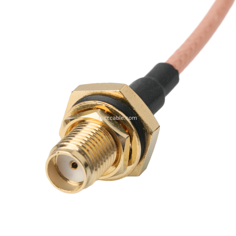 Oem / Odm Rg316 Cable Connector Sma Female Bulkhead Jack To Male Straight Plug