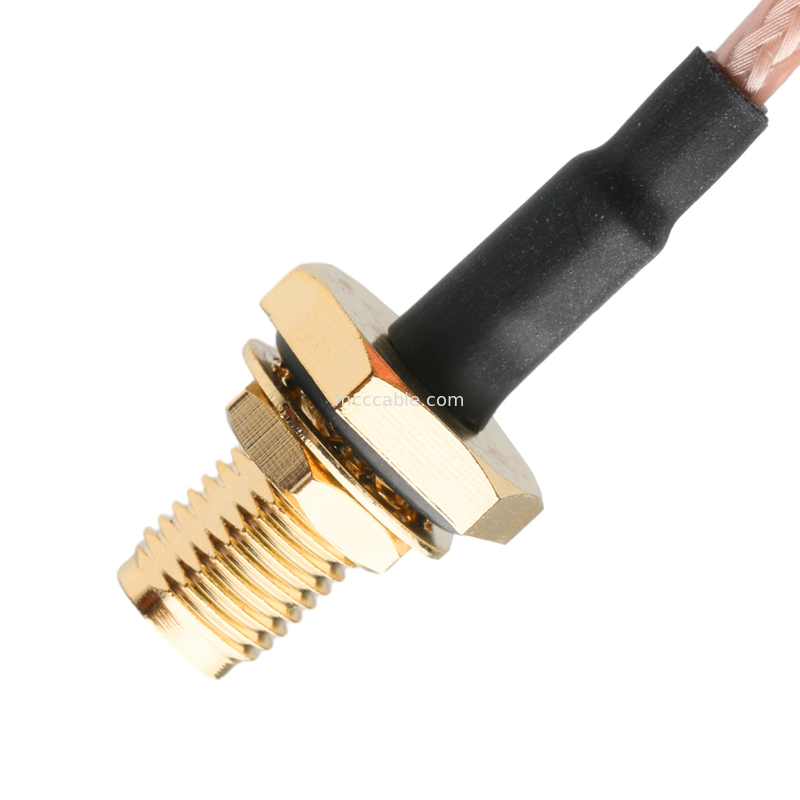 Oem / Odm Rg316 Cable Connector Sma Female Bulkhead Jack To Male Straight Plug