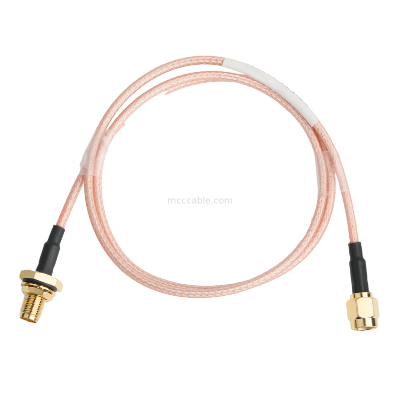 Oem / Odm Rg316 Cable Connector Sma Female Bulkhead Jack To Male Straight Plug