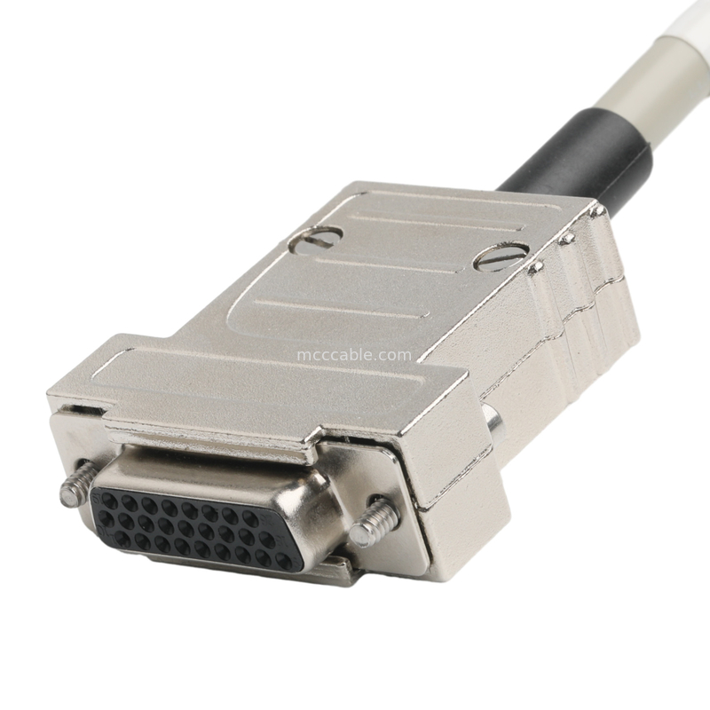 Hd D-Sub To Mdr Plug Connector Cabel 14p*28 Awg Od 7.0mm Beige Pvc Jack