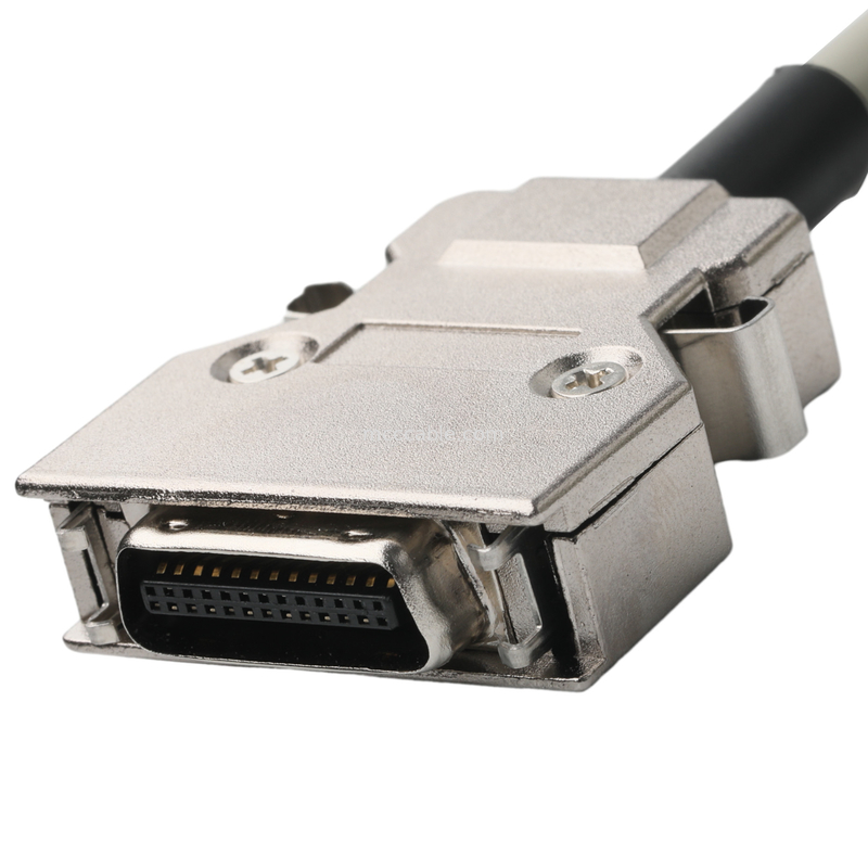 Hd D-Sub To Mdr Plug Connector Cabel 14p*28 Awg Od 7.0mm Beige Pvc Jack