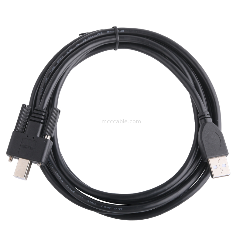 UL Printer Connector Cable Usb 2.0 Type A To Type B Locking