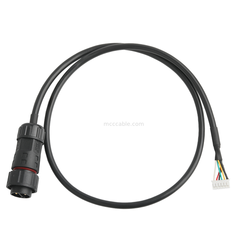 ROHS Cable Waterproof Connector M20 Male To JST PHR-6 Wire UL2464 24AWGX5C OEM / ODM