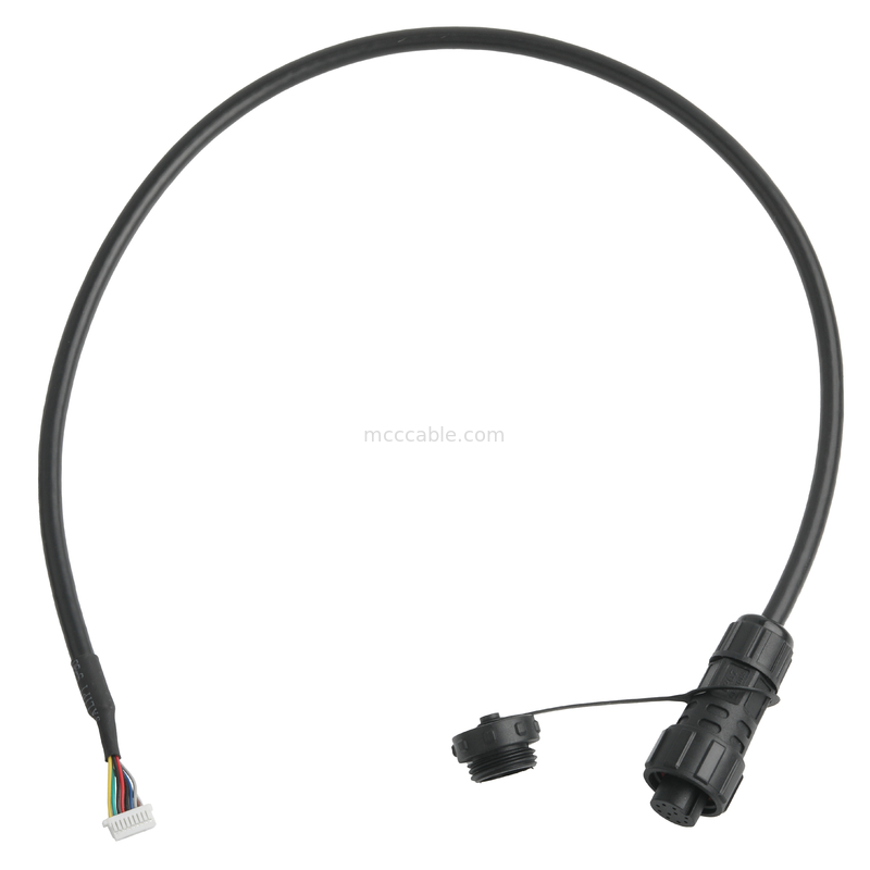 IP67 Waterproof Connector M16 Female To SH1.0 9P UL 2464 28AWG*4PR+AEB Cable ROHS