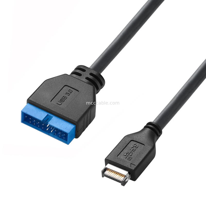 Computer Motherboard Power Cable USB 3.1 Type-E Male To IDC20P Male Adapter Cable 20-Pin Extension Cable