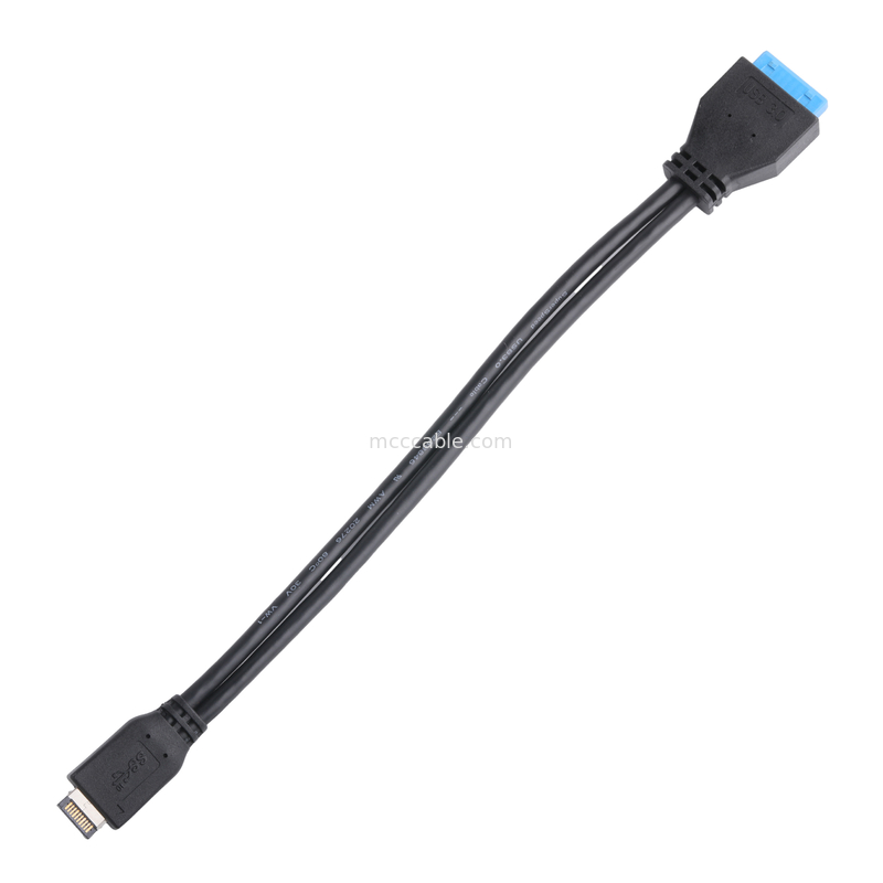 Computer Motherboard Power Cable USB 3.1 Type-E Male To IDC20P Male Adapter Cable 20-Pin Extension Cable