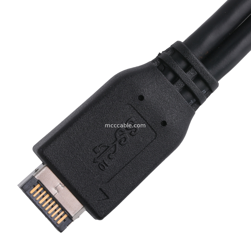 Computer Motherboard Power Cable USB 3.1 Type-E Male To IDC20P Male Adapter Cable 20-Pin Extension Cable