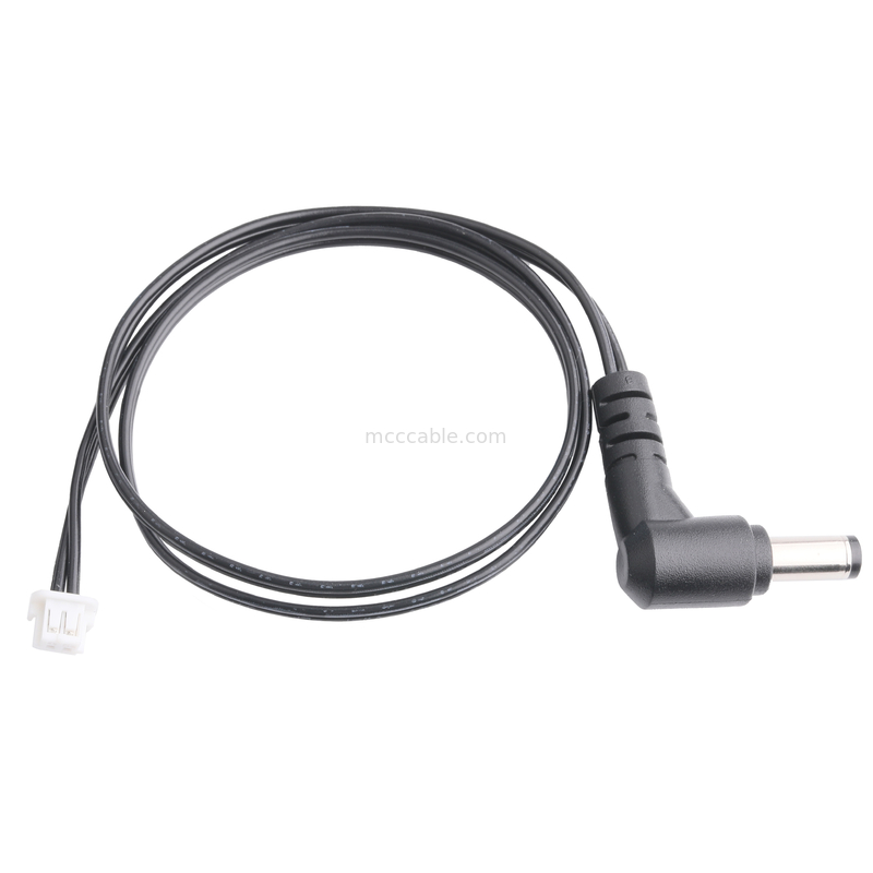 DC Plug 2.1*5.5mm Solder Type PVC Appearance molding 90 angle to  White Housing 2P MOLEX F