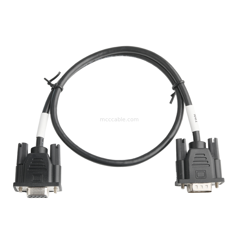 D-SUB-9Pin Male Solder Type White Rubber Core Nickel Plated Shell To D-SUB-9Pin FEMALE Connector OEM/ODM