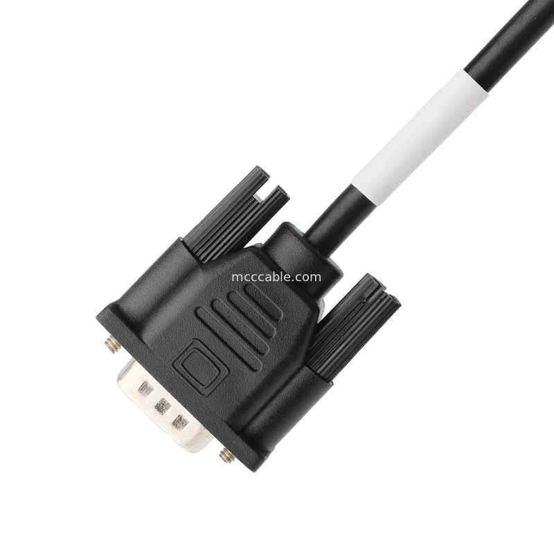 D-SUB-9Pin Male Solder Type White Rubber Core Nickel Plated Shell To D-SUB-9Pin FEMALE Connector OEM/ODM