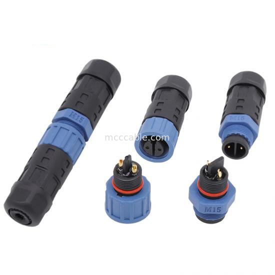 M15 Industrial 2, 3 Pin Circular Connector M15 Solder Type Assembly Connector Waterproof IP67