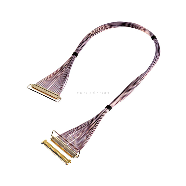 64 Gbps PAM4 81863-100B-01 50P 0.4mm Pitch Horizontal Mating Type Micro-Coaxial Cable Assembly OEM/ODM