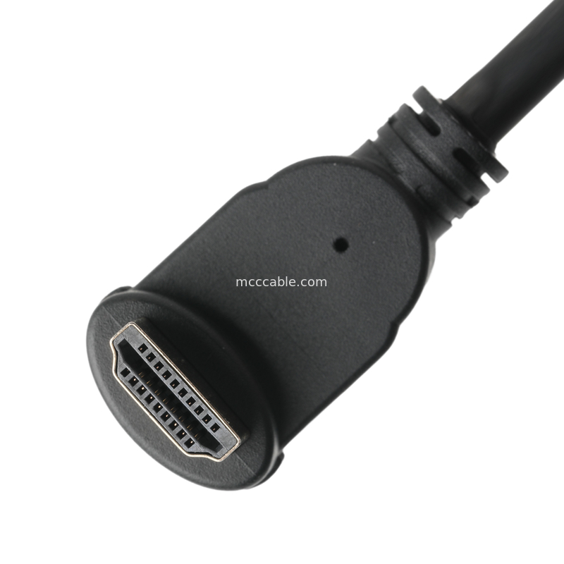 Male Vertical 19Pin HDMI-A To Female 19Pin HDMI LCD Cable Connector Assembly
