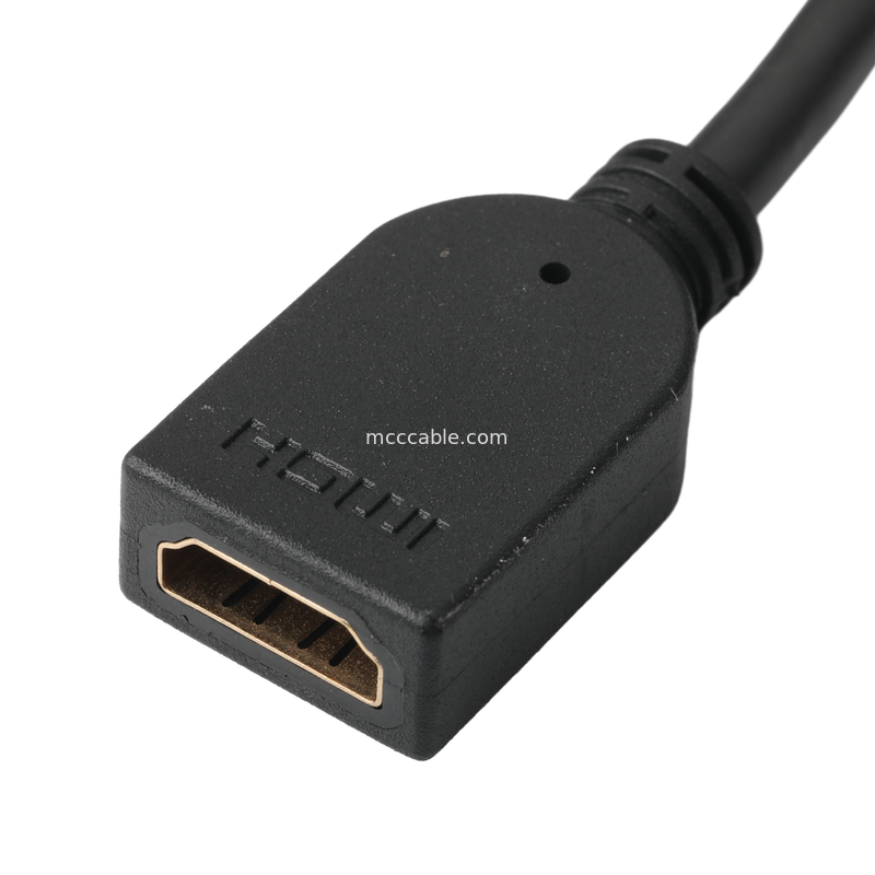 Male Vertical 19Pin HDMI-A To Female 19Pin HDMI LCD Cable Connector Assembly