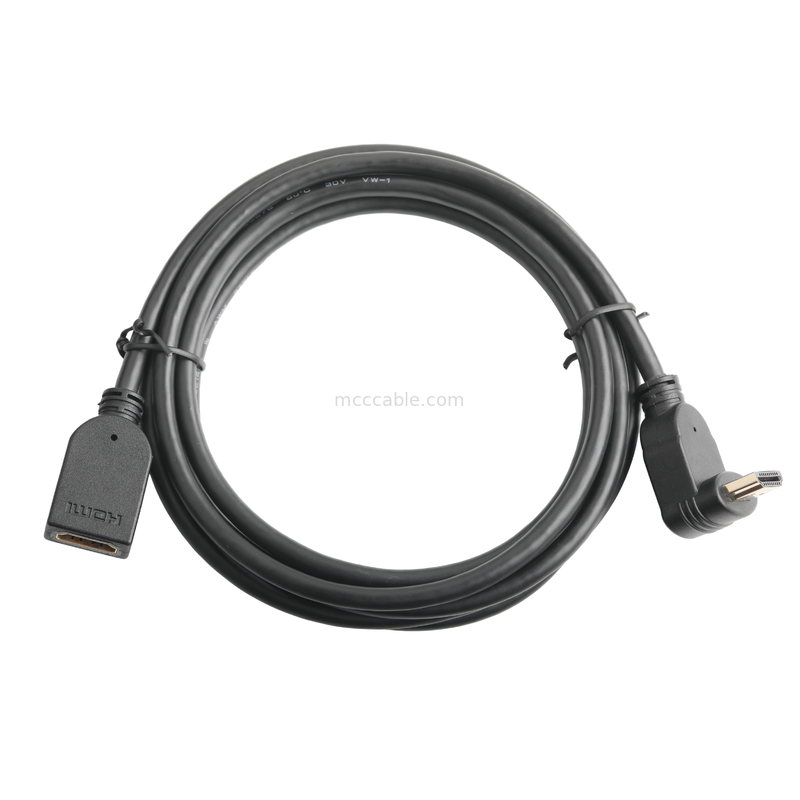 Male Vertical 19Pin HDMI-A To Female 19Pin HDMI LCD Cable Connector Assembly