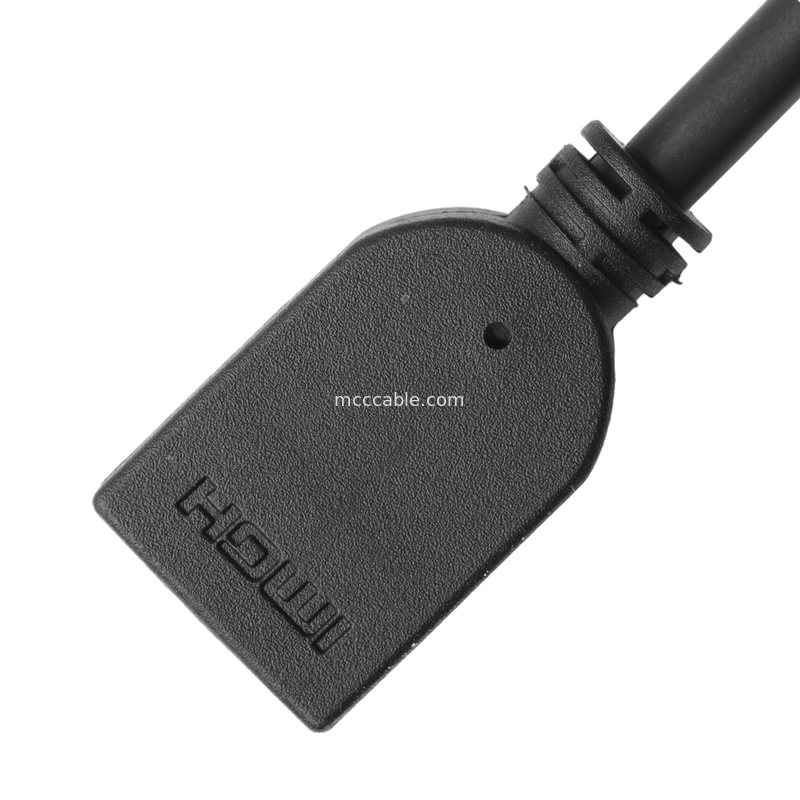Male Vertical 19Pin HDMI-A To Female 19Pin HDMI LCD Cable Connector Assembly