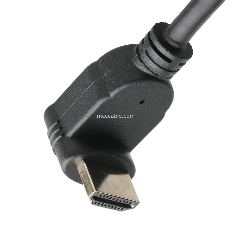 Male Vertical 19Pin HDMI-A To Female 19Pin HDMI LCD Cable Connector Assembly