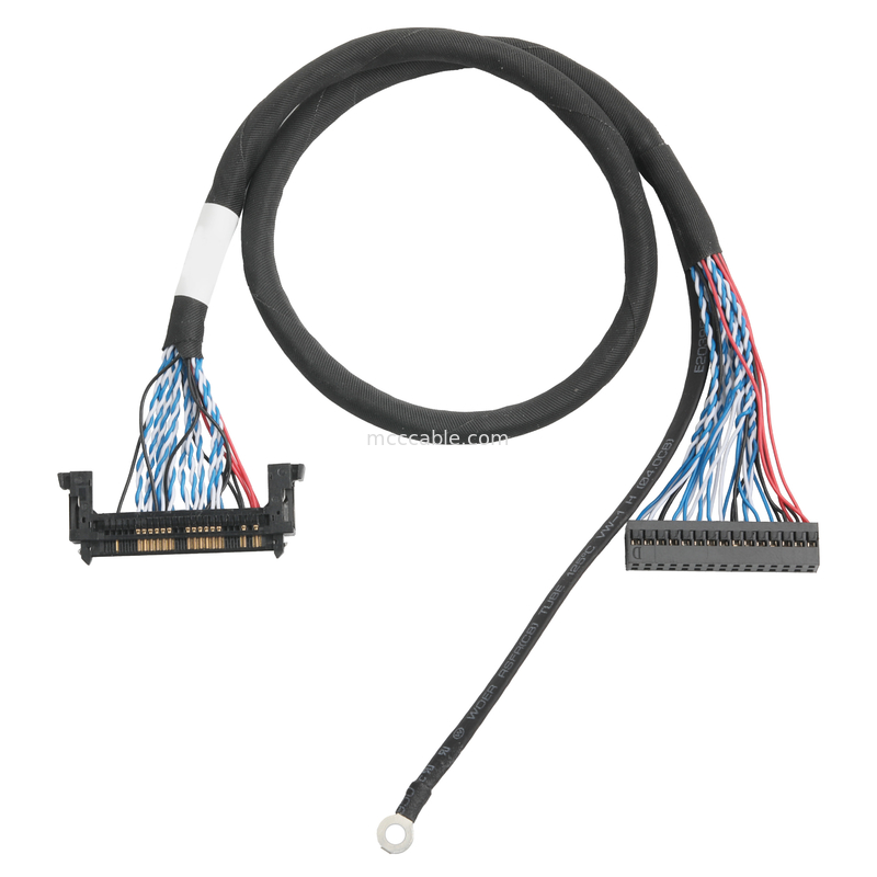 LVDS Cable Assembly JAE FI-RE51HL 51Pin To DP2.0 30Pin Or EGN UL 1571 28AWG CABLE OEM/ODM