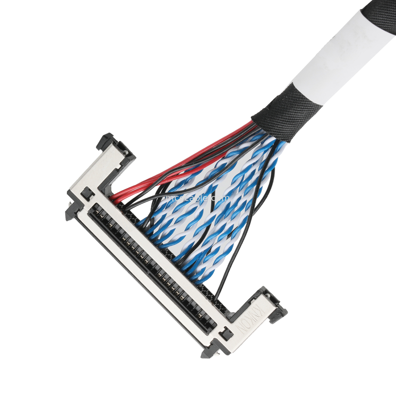 LVDS Cable Assembly JAE FI-RE51HL 51Pin To DP2.0 30Pin Or EGN UL 1571 28AWG CABLE OEM/ODM