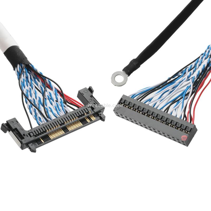 LVDS Cable Assembly JAE FI-RE51HL 51Pin To DP2.0 30Pin Or EGN UL 1571 28AWG CABLE OEM/ODM